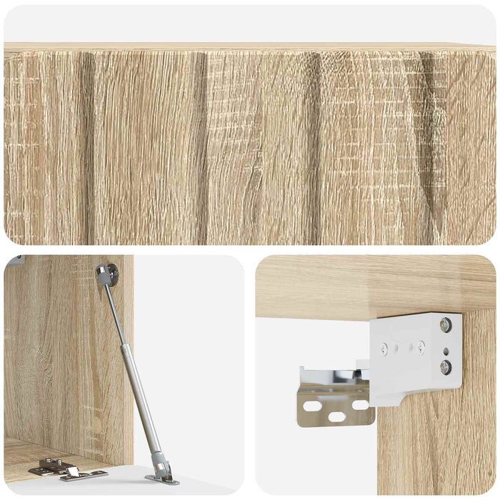 Oglindă TV montată pe perete Stejar Sonoma 59,5 x 31 x 30 cm - WALTI WALTI