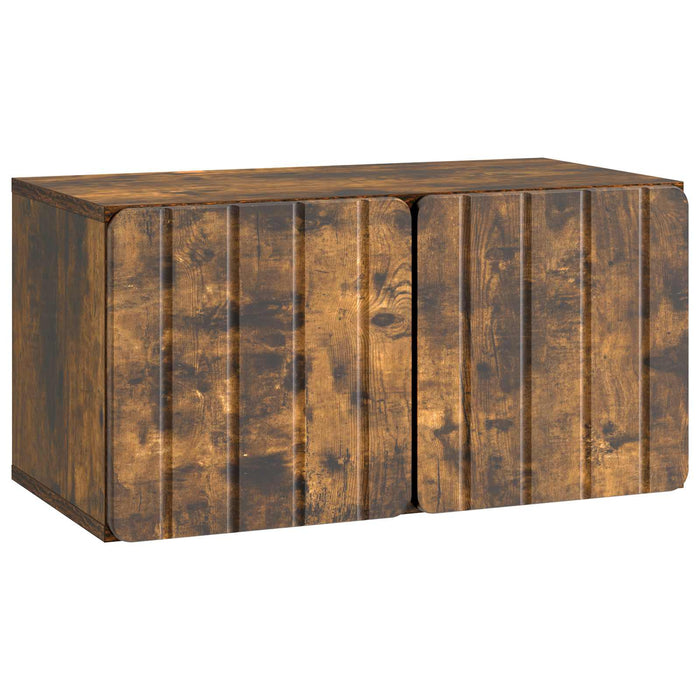 Oglindă TV montată pe perete Stejar fumuriu 59,5 x 31 x 30 cm - WALTI WALTI