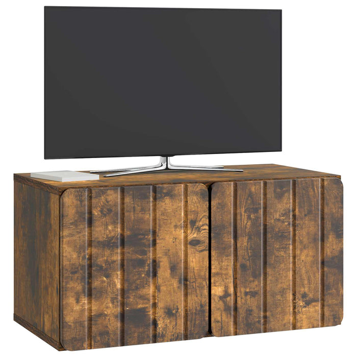Oglindă TV montată pe perete Stejar fumuriu 59,5 x 31 x 30 cm - WALTI WALTI