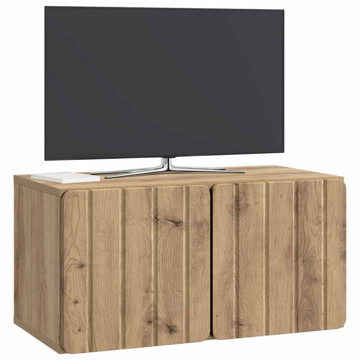 Oglindă TV montată pe perete Stejar Artizanal 59,5 x 31 x 30 cm - WALTI WALTI