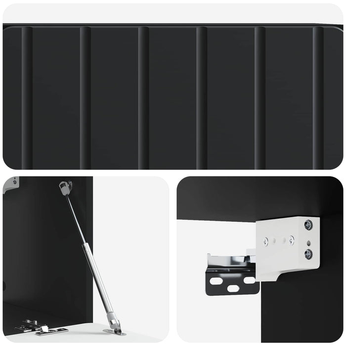Oglindă TV montată pe perete Pe perete Negru 78,5 x 31 x 30 cm - WALTI WALTI