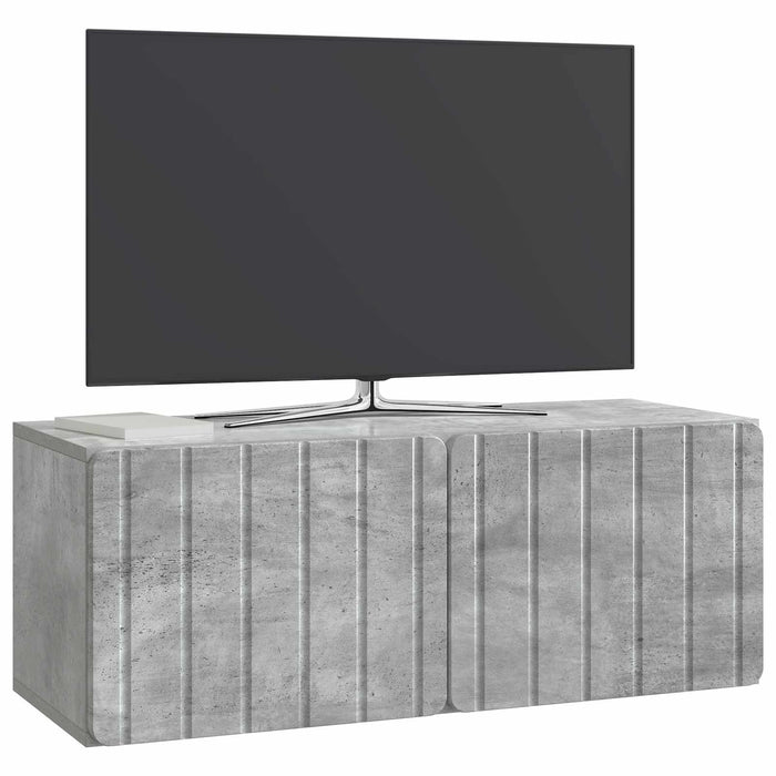 Oglindă TV montată pe perete Gri Beton 78,5 x 31 x 30 cm - WALTI WALTI