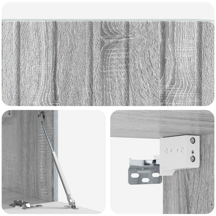 Oglindă TV montată pe perete Sonoma gri 78,5 x 31 x 30 cm - WALTI WALTI