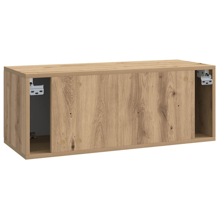 Oglindă TV montată pe perete Stejar Artizanal 78,5 x 31 x 30 cm - WALTI WALTI