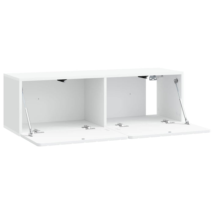 Oglindă TV montată pe perete Alb 98 x 31 x 30 cm Lemn prelucrat - WALTI WALTI