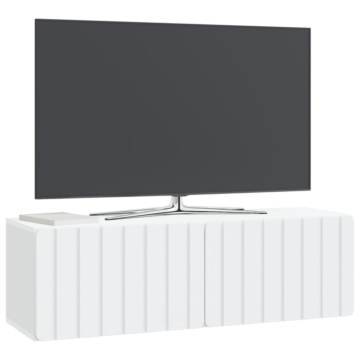Oglindă TV montată pe perete Alb 98 x 31 x 30 cm Lemn prelucrat - WALTI WALTI