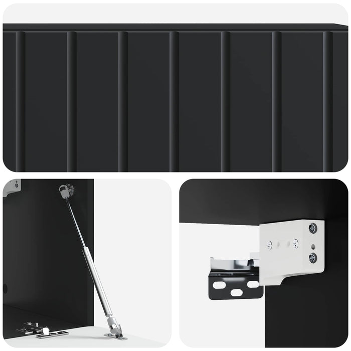 Oglindă TV montată pe perete Pe perete Negru 98 x 31 x 30 cm - WALTI WALTI