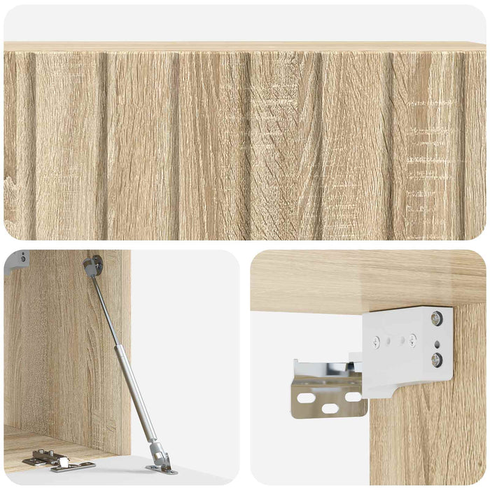 Oglindă TV montată pe perete Stejar Sonoma 98 x 31 x 30 cm - WALTI WALTI
