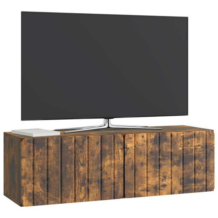 Oglindă TV montată pe perete Stejar fumuriu 98 x 31 x 30 cm - WALTI WALTI