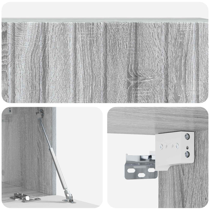 Oglindă TV montată pe perete Sonoma gri 98 x 31 x 30 cm - WALTI WALTI