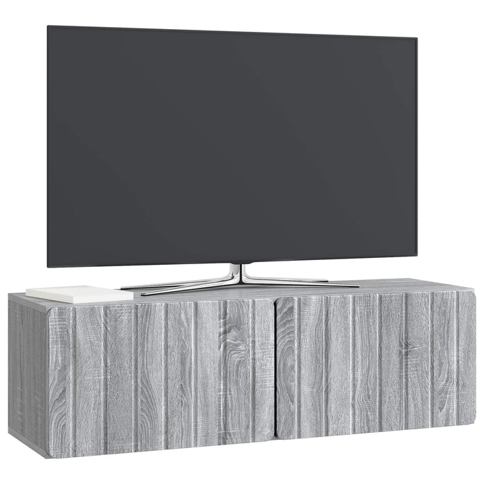 Oglindă TV montată pe perete Sonoma gri 98 x 31 x 30 cm - WALTI WALTI