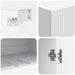 Dulap montat pe perete Alb 66 x 34,5 x 90 cm Lemn prelucrat - WALTI WALTI