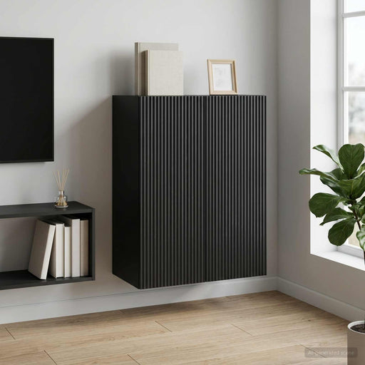 Dulap montat pe perete Negru 66 x 34,5 x 90 cm Lemn prelucrat - WALTI WALTI