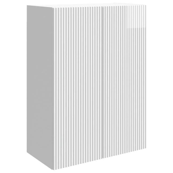 Dulap montat pe perete Alb foarte lucios 66 x 34,5 x 90 cm - WALTI WALTI
