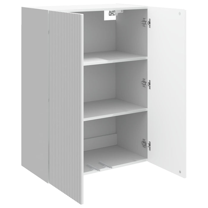 Dulap montat pe perete Alb foarte lucios 66 x 34,5 x 90 cm - WALTI WALTI
