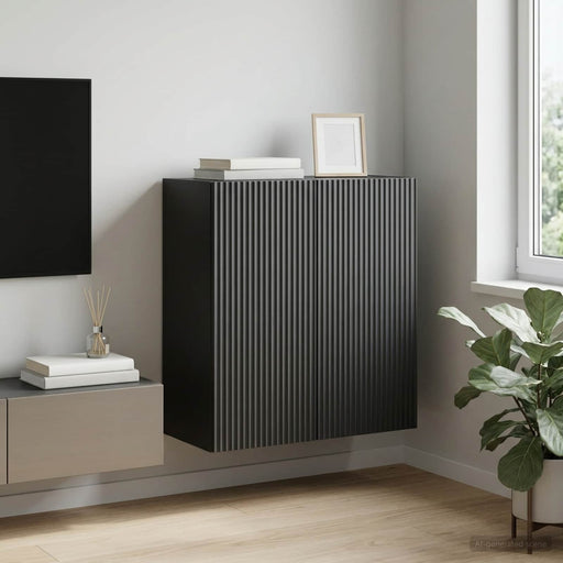 Dulap montat pe perete Negru 59 x 31 x 60 cm Lemn prelucrat - WALTI WALTI