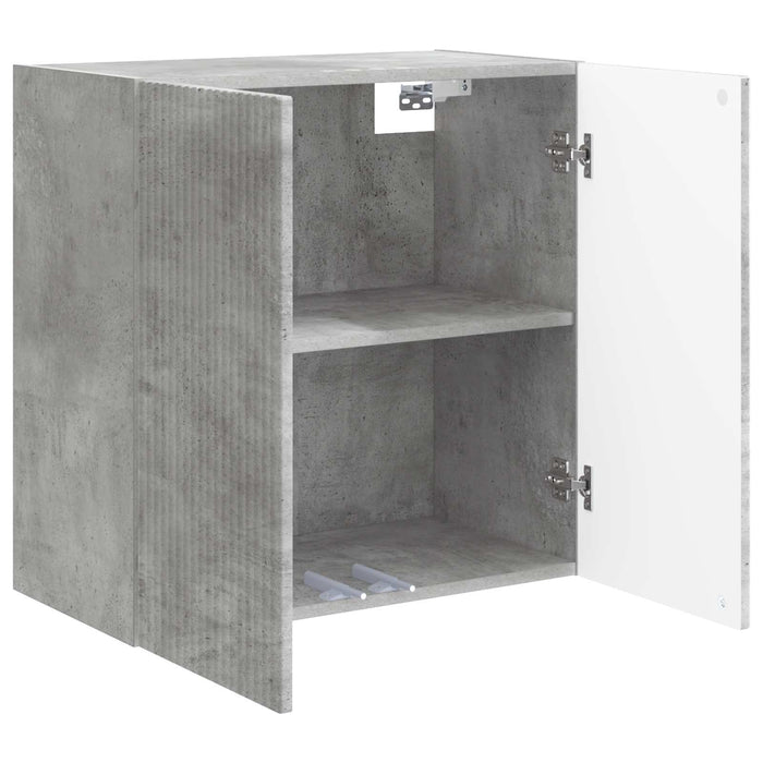 Dulap montat pe perete Gri Beton 59 x 31 x 60 cm Lemn prelucrat - WALTI WALTI