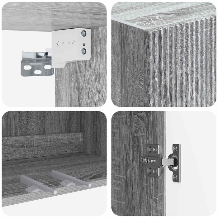 Dulap montat pe perete Sonoma gri 59 x 31 x 60 cm - WALTI WALTI