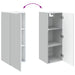 Dulap montat pe perete Alb 33 x 34,5 x 90 cm Lemn prelucrat - WALTI WALTI