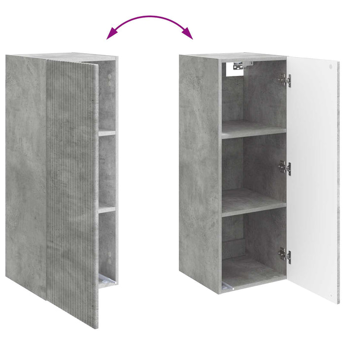 Dulap montat pe perete Gri Beton 33 x 34,5 x 90 cm WALTI