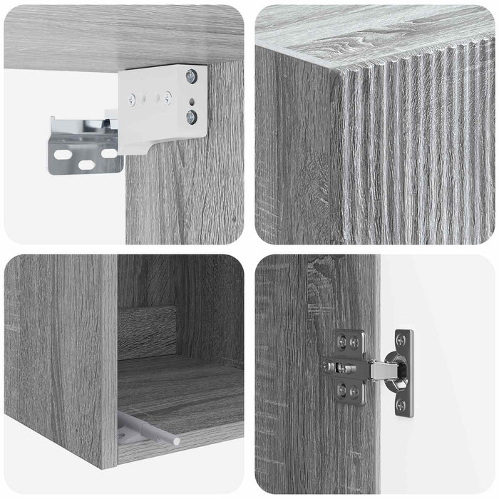 Dulap montat pe perete Sonoma gri 33 x 34,5 x 90 cm - WALTI WALTI