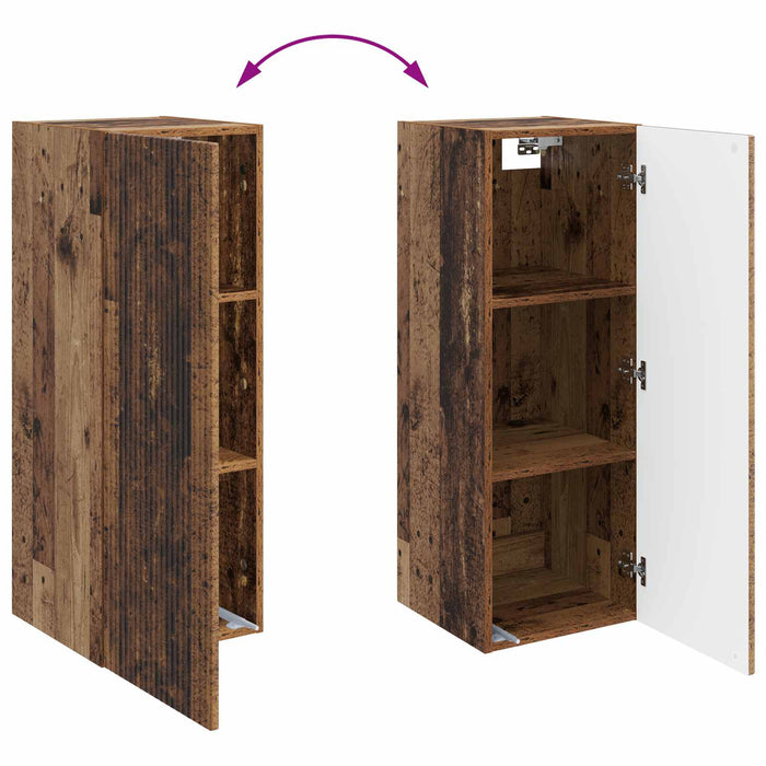Dulap montat pe perete Lemn vechi 33 x 34,5 x 90 cm - WALTI WALTI