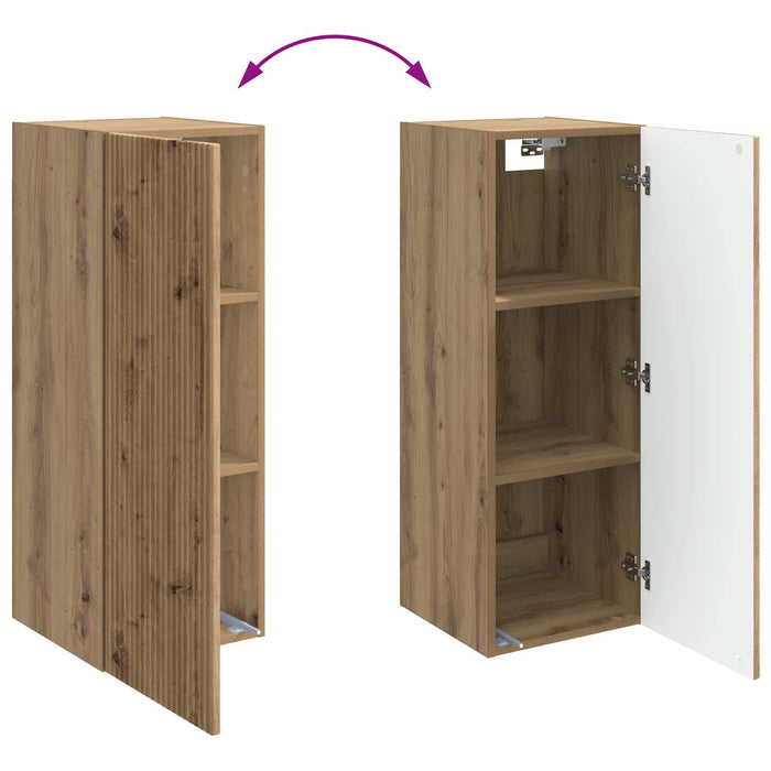 Dulap montat pe perete Stejar Artizanal 33 x 34,5 x 90 cm - WALTI WALTI