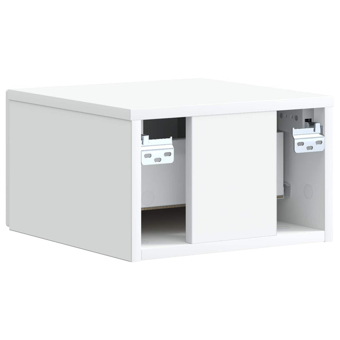 Dulap de noapte suspendat Alb 33 x 34,5 x 20 cm Lemn prelucrat - WALTI WALTI