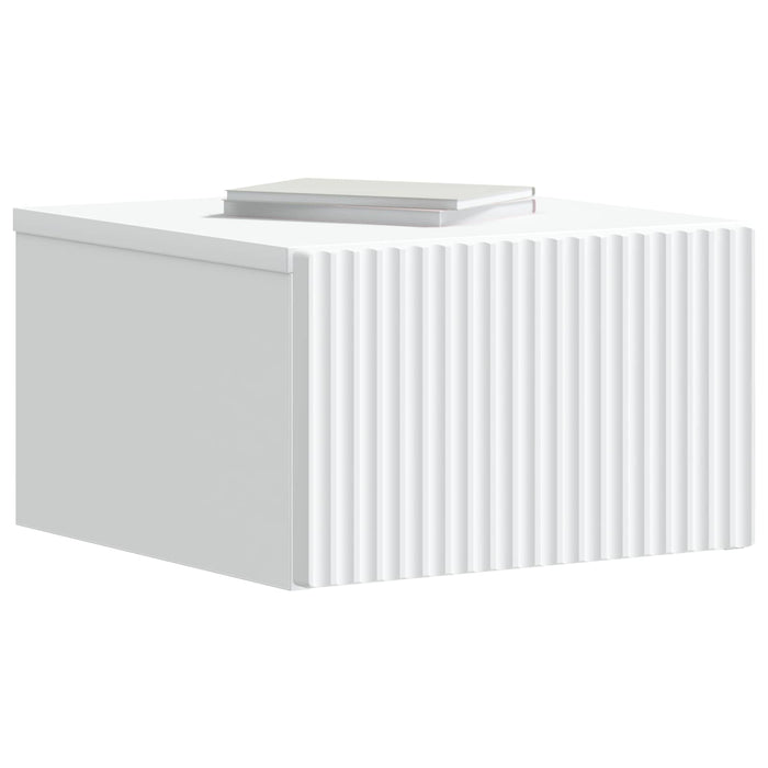 Dulap de noapte suspendat Alb 33 x 34,5 x 20 cm Lemn prelucrat - WALTI WALTI