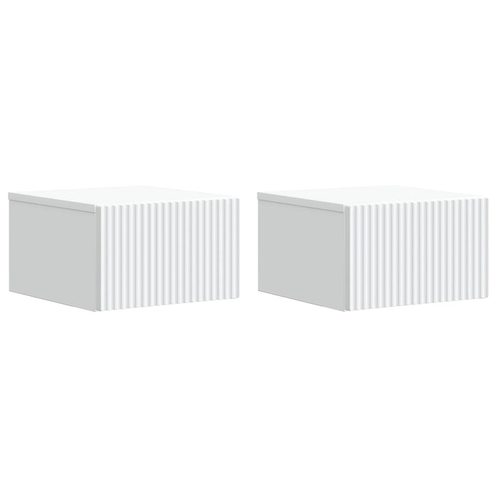 Dulap de noapte suspendat cu sertar 2 pcs Alb 33 x 34,5 x 20 cm - WALTI WALTI