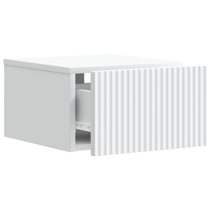 Dulap de noapte suspendat cu sertar 2 pcs Alb 33 x 34,5 x 20 cm - WALTI WALTI