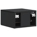Dulap de noapte suspendat cu sertar Negru 33 x 34,5 x 20 cm - WALTI WALTI