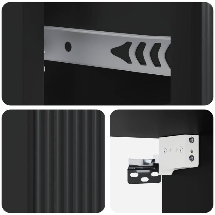 Dulap de noapte suspendat 2 pcs Negru 33 x 34,5 x 20 cm - WALTI WALTI