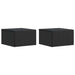 Dulap de noapte suspendat 2 pcs Negru 33 x 34,5 x 20 cm - WALTI WALTI