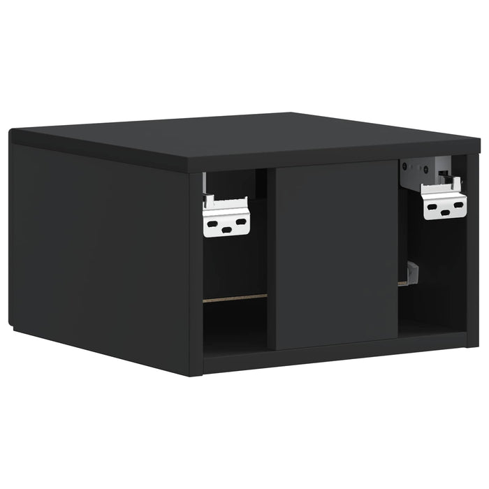 Dulap de noapte suspendat 2 pcs Negru 33 x 34,5 x 20 cm - WALTI WALTI