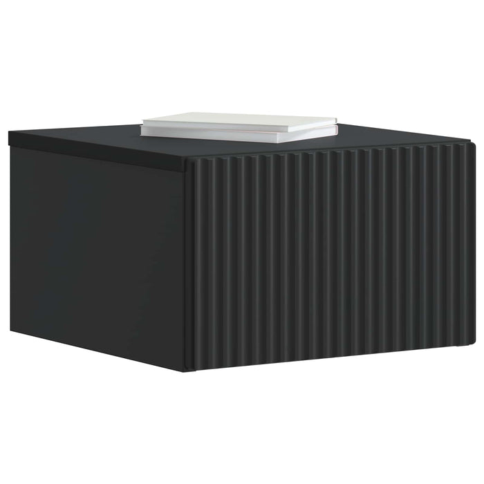 Dulap de noapte suspendat 2 pcs Negru 33 x 34,5 x 20 cm - WALTI WALTI