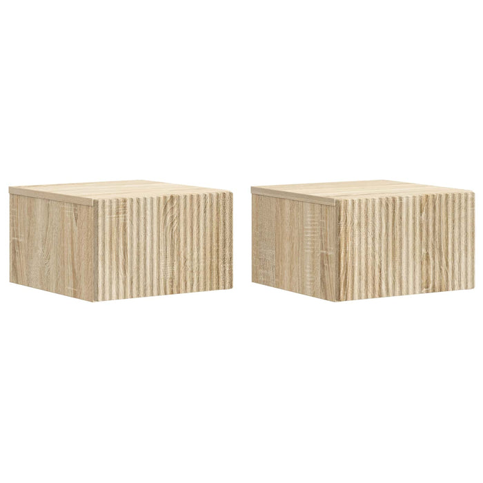 Dulap de noapte suspendat 2 pcs Stejar Sonoma 33 x 34,5 x 20 cm - WALTI WALTI