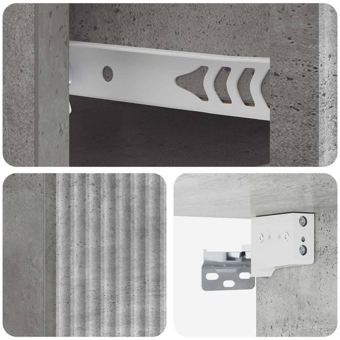 Dulap de noapte suspendat cu sertar Gri Beton 33 x 34,5 x 20 cm - WALTI WALTI