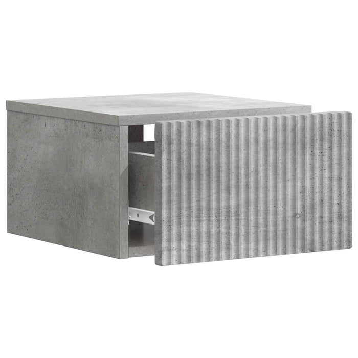 Dulap de noapte suspendat cu sertar Gri Beton 33 x 34,5 x 20 cm - WALTI WALTI
