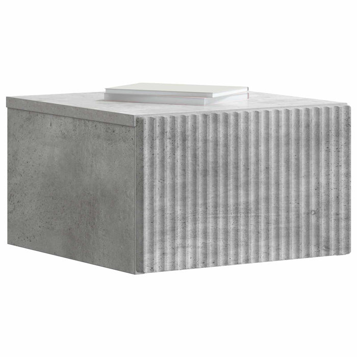 Dulap de noapte suspendat cu sertar Gri Beton 33 x 34,5 x 20 cm - WALTI WALTI
