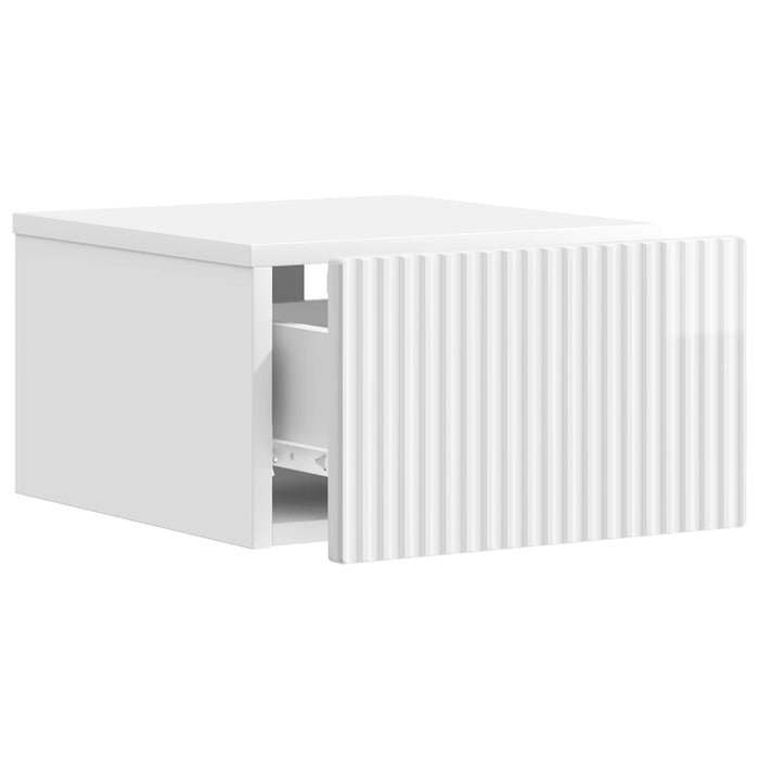 Dulap de noapte suspendat Alb foarte lucios 33 x 34,5 x 20 cm - WALTI WALTI