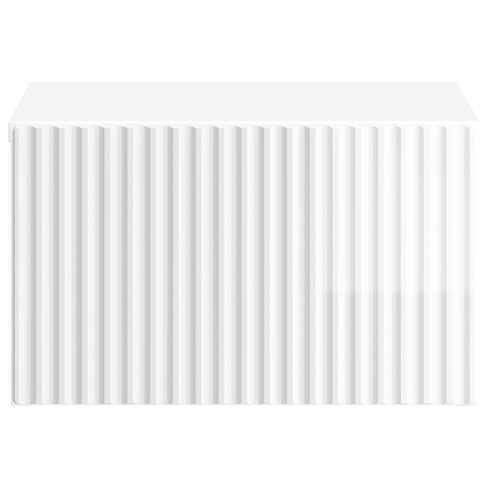 Dulap de noapte suspendat Alb foarte lucios 33 x 34,5 x 20 cm - WALTI WALTI