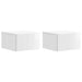 Dulap de noapte suspendat cu sertar 2 pcs Alb foarte lucios - WALTI WALTI