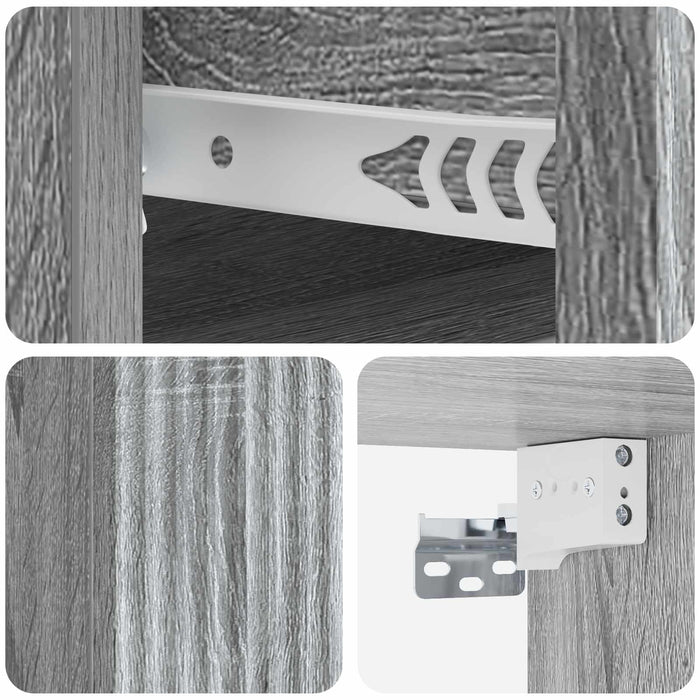 Dulap de noapte suspendat 2 pcs Sonoma gri 33 x 34,5 x 20 cm - WALTI WALTI