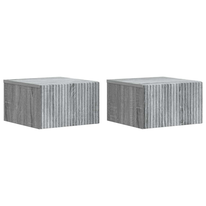 Dulap de noapte suspendat 2 pcs Sonoma gri 33 x 34,5 x 20 cm - WALTI WALTI