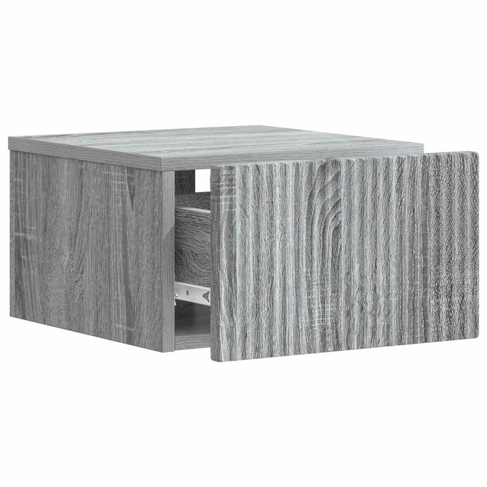 Dulap de noapte suspendat 2 pcs Sonoma gri 33 x 34,5 x 20 cm - WALTI WALTI