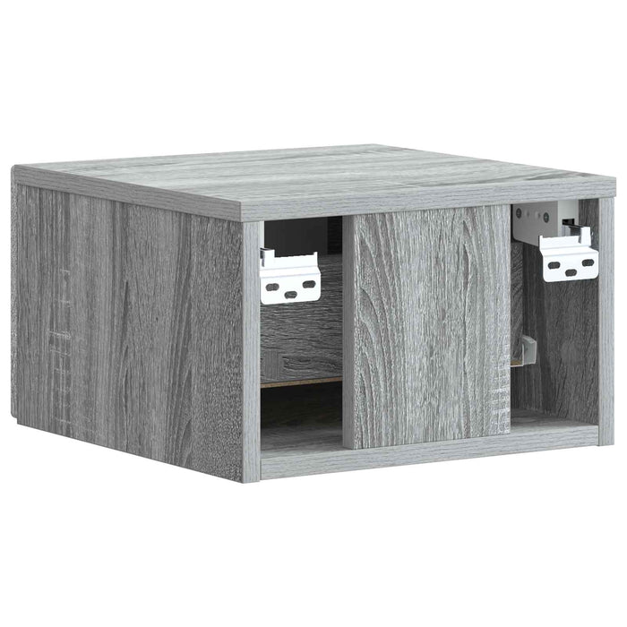 Dulap de noapte suspendat 2 pcs Sonoma gri 33 x 34,5 x 20 cm - WALTI WALTI