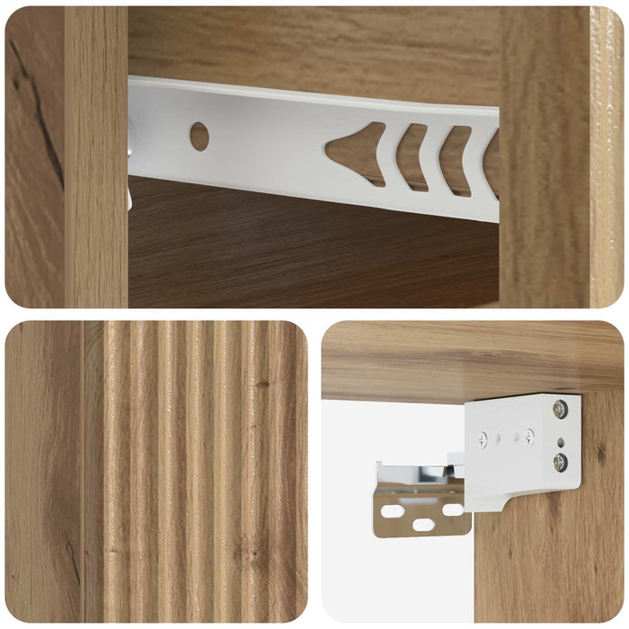 Dulap de noapte suspendat Stejar Artizanal 33 x 34,5 x 20 cm - WALTI WALTI