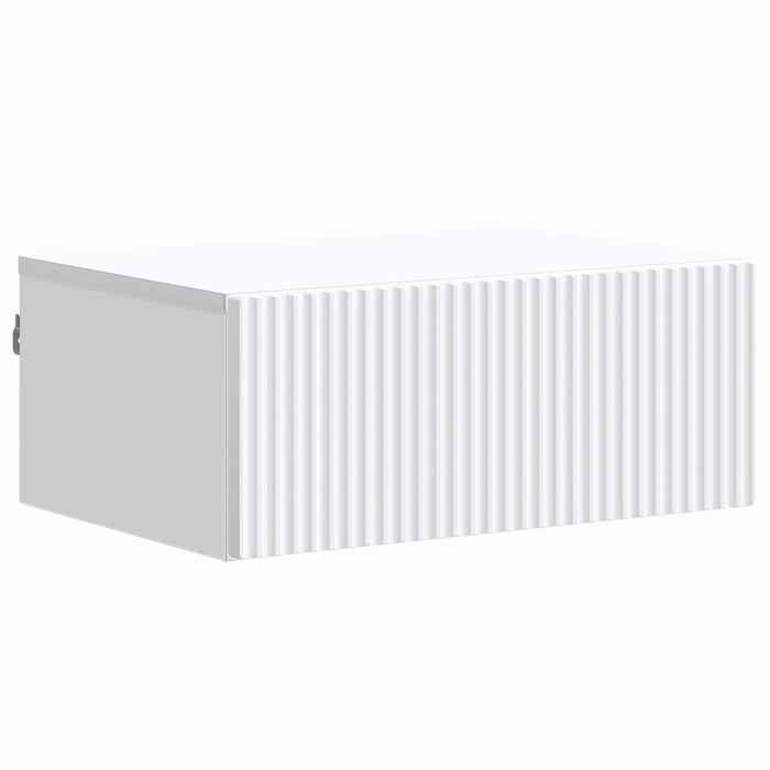 Dulap de noapte suspendat Alb 49 x 34,5 x 20 cm Lemn prelucrat - WALTI WALTI