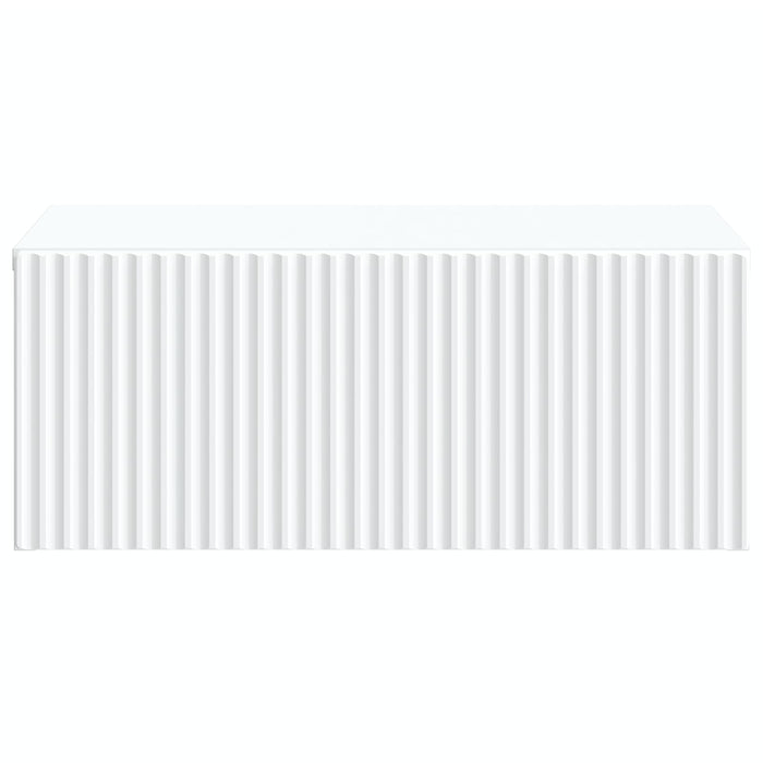 Dulap de noapte suspendat Alb 49 x 34,5 x 20 cm Lemn prelucrat - WALTI WALTI